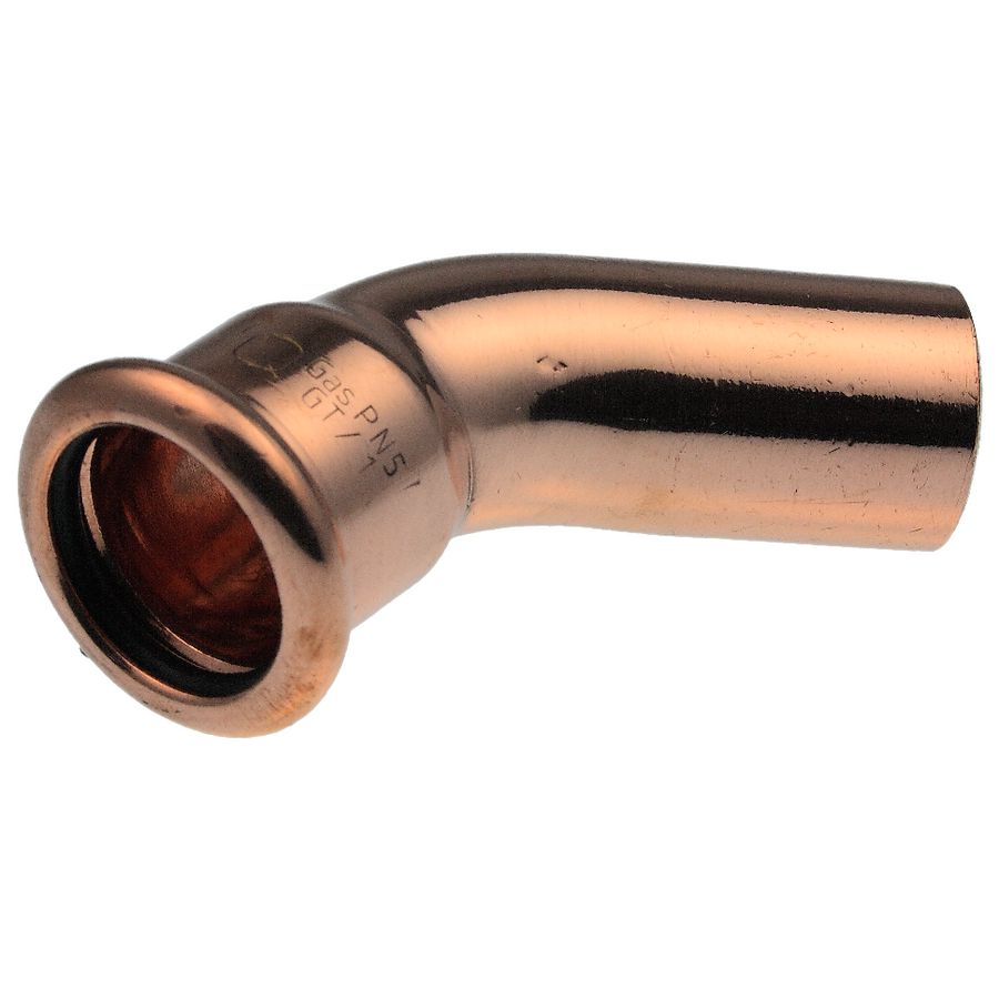 Insteekbocht 45° XPress CU 15x spie 15mm 7040