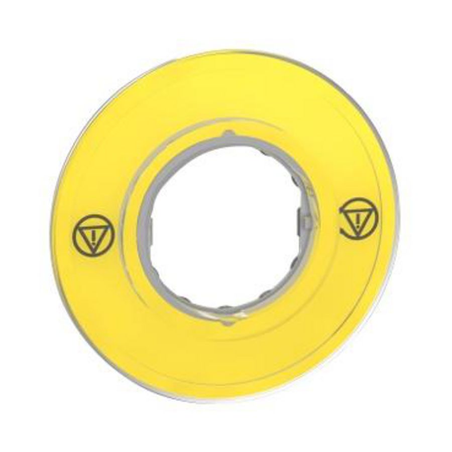 Etiket Ø60mm voor noodstop Rond Geel Harmony XB7 VVE=10