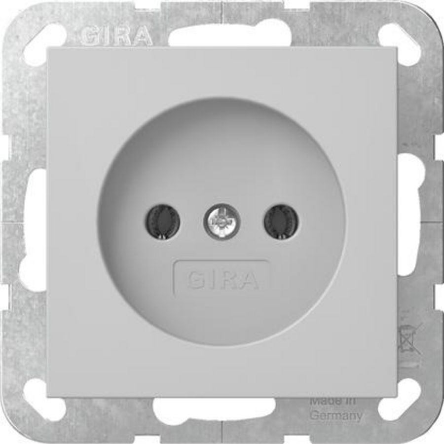 wandcontactdoos zonder RA 2-p System 55 grijs m