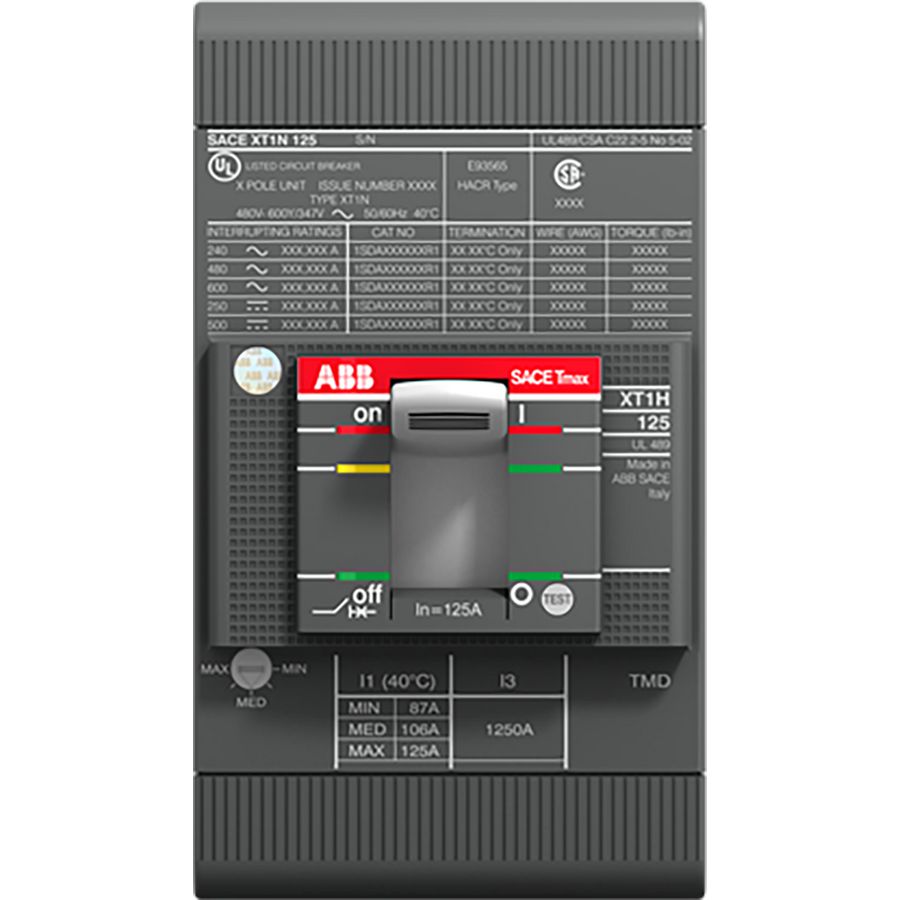 XT1N 125 TMF 90-900 3p F F UL/CSA