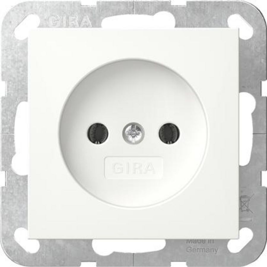 wandcontactdoos zonder RA 2-p System 55 z.wit m