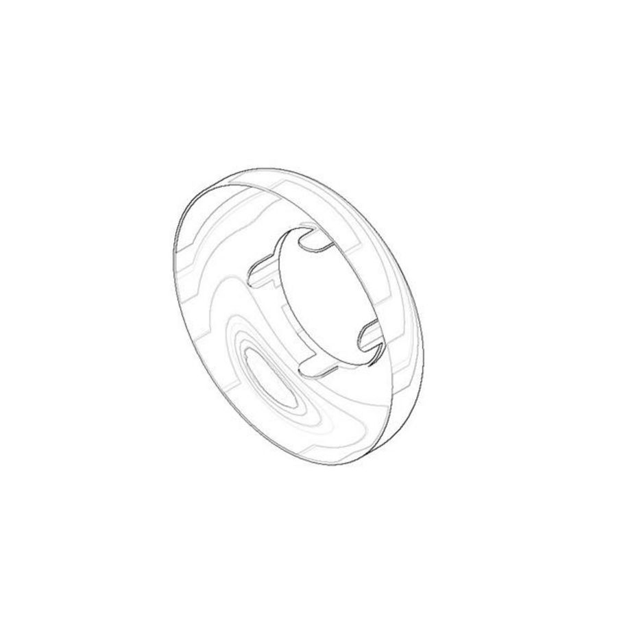 Rozet 65x15mm Platina gebors.