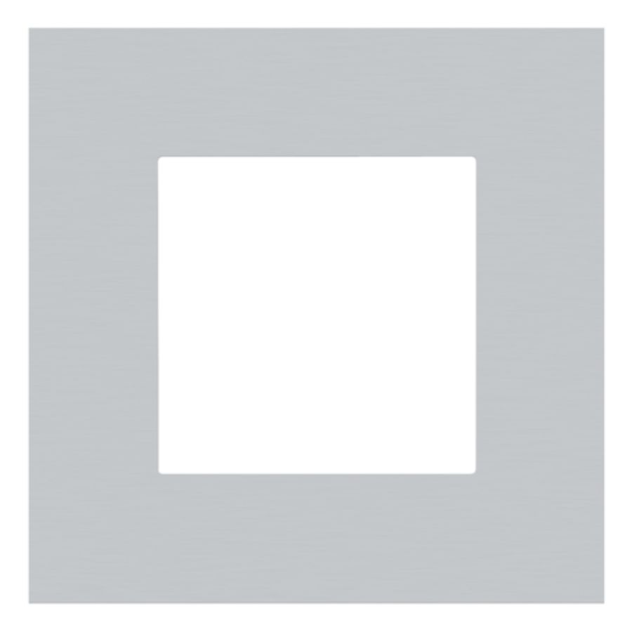 Enkelvoudige afdekplaat Pure alu grey