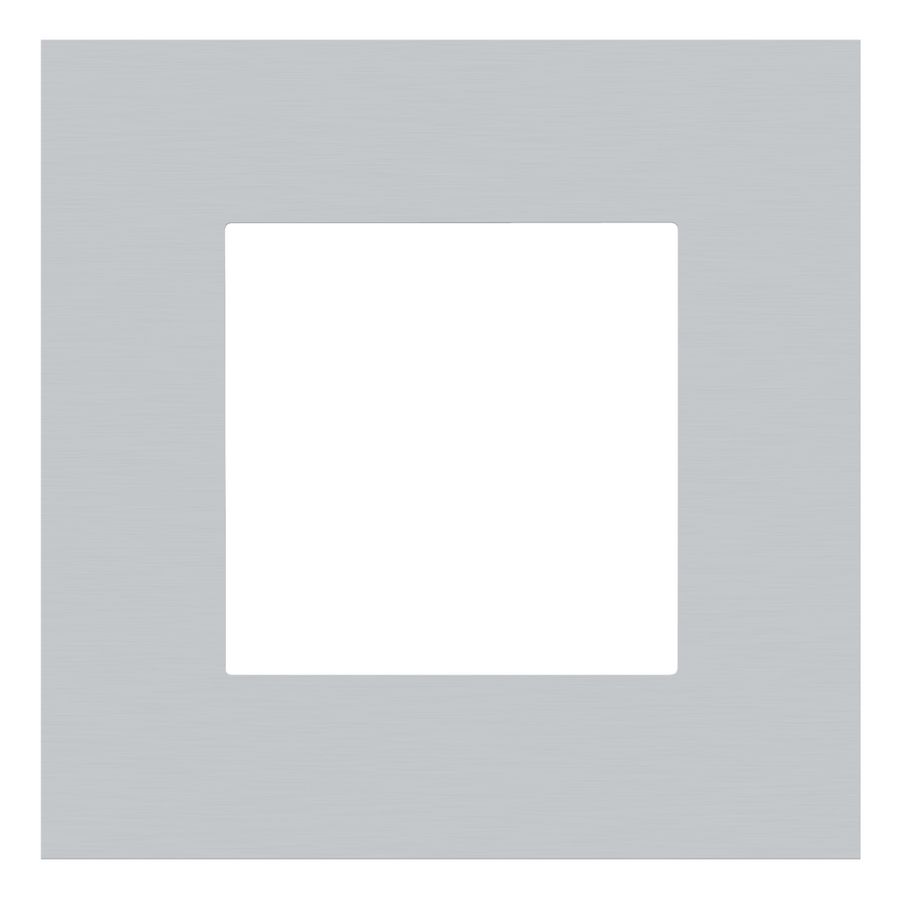 Enkelvoudige afdekplaat Pure alu grey