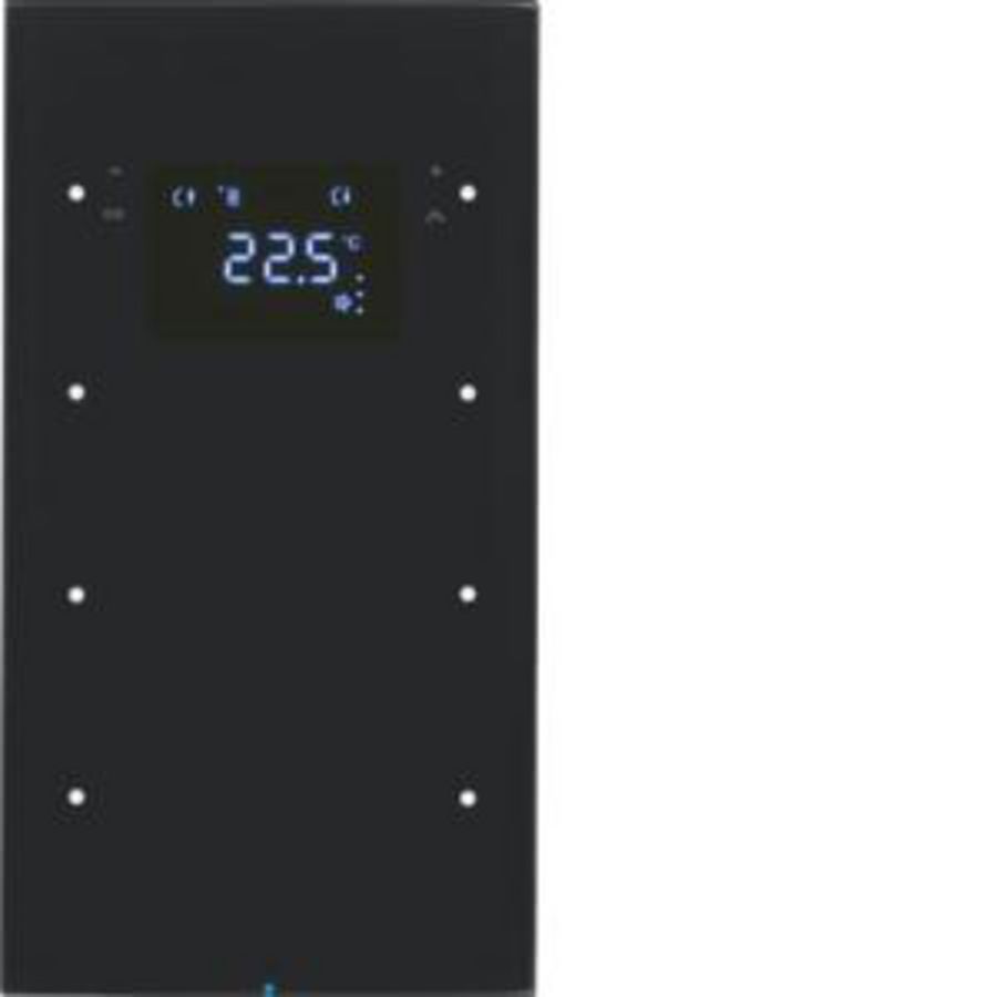 Tastsensor KNX-touch met therm. 3-v berker R.3 glas zwart