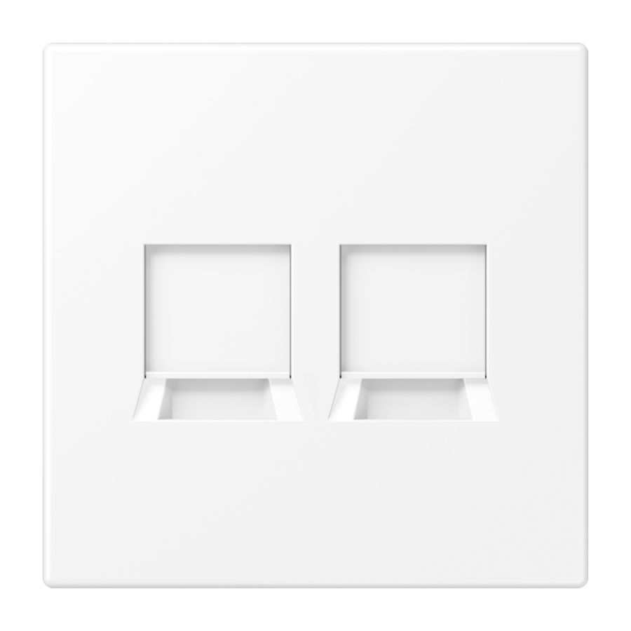 Afdekking LS900 wit mat v.mod.jack 2-voudig LS990