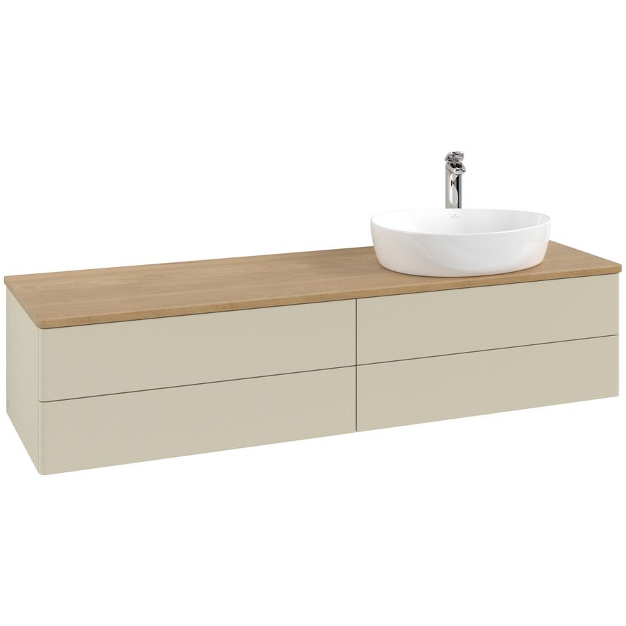 Wastafelonderkast Antao 1600x360x500mm S.Grey Matt Lacquer L27051HJ
