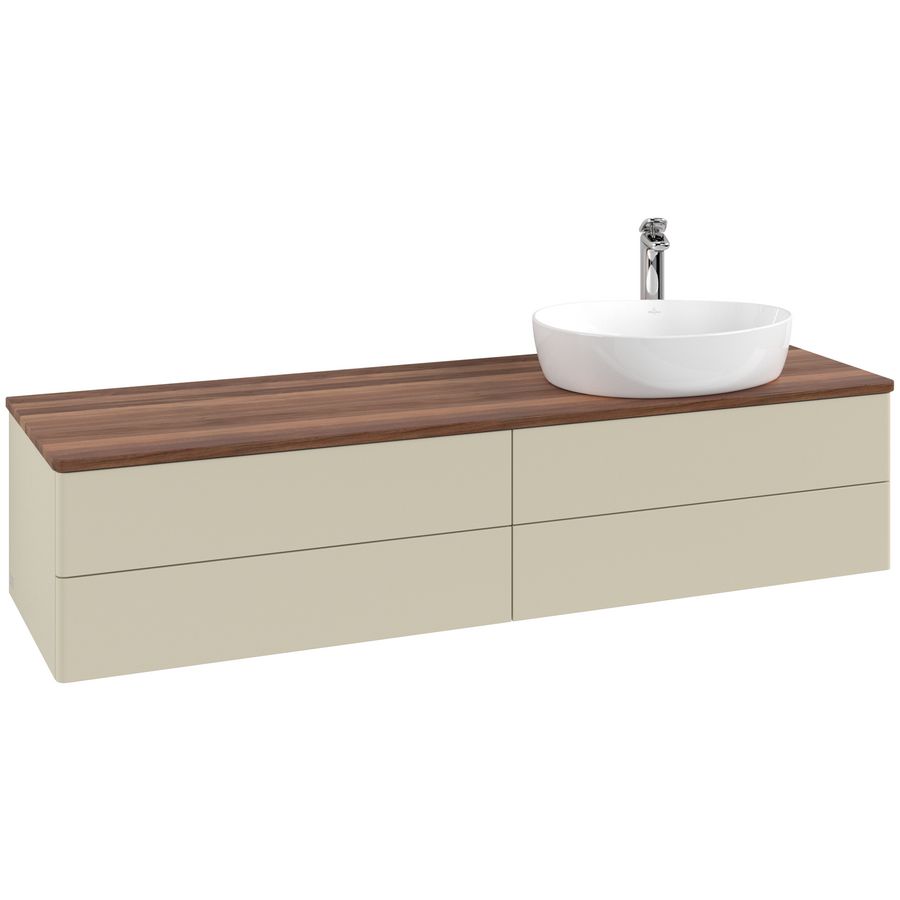 Wastafelonderkast Antao 1600x360x500mm S.Grey Matt Lacquer L27052HJ