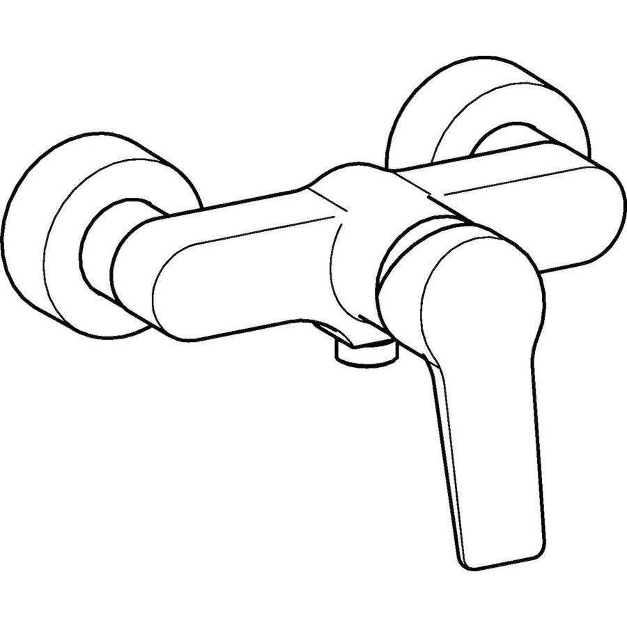 douchemengkraan met S-kopp.1/2"x3/4", mat zwart