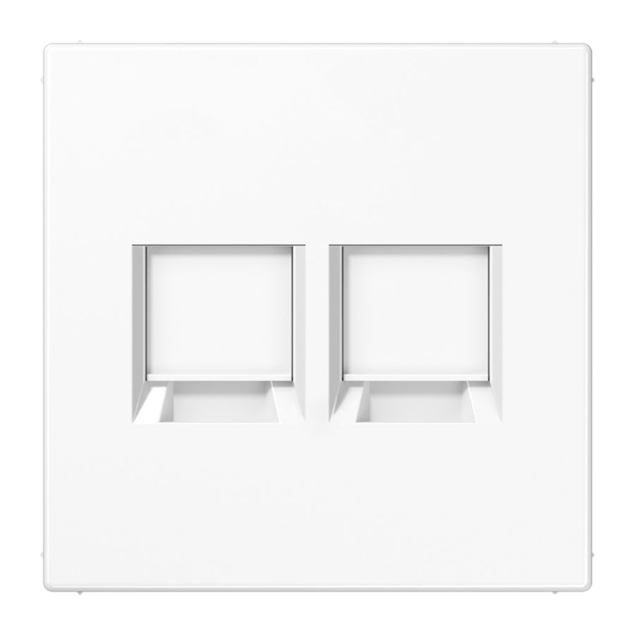 Afdekking alp.wit v.mod.jack 2-voudig LS990