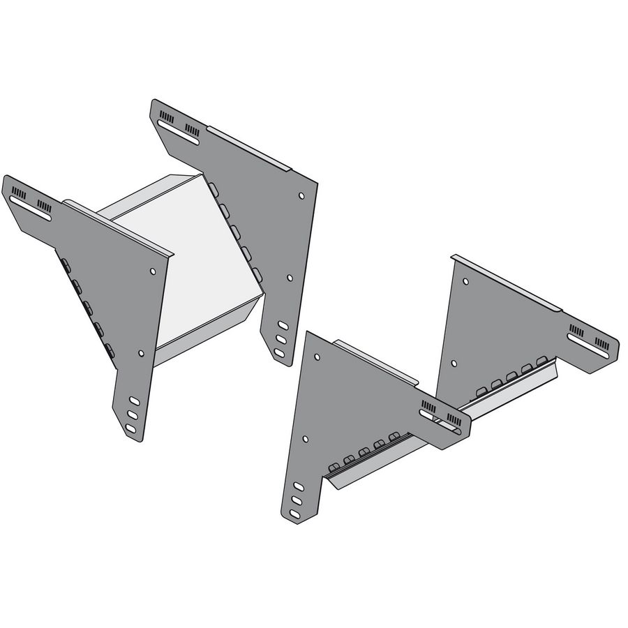 T-stuk verticaal vlak 200x60mm Sendzimir verzinkt