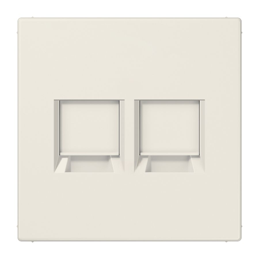 Afdekking LS990 wit voor mod.jack 2-voudig