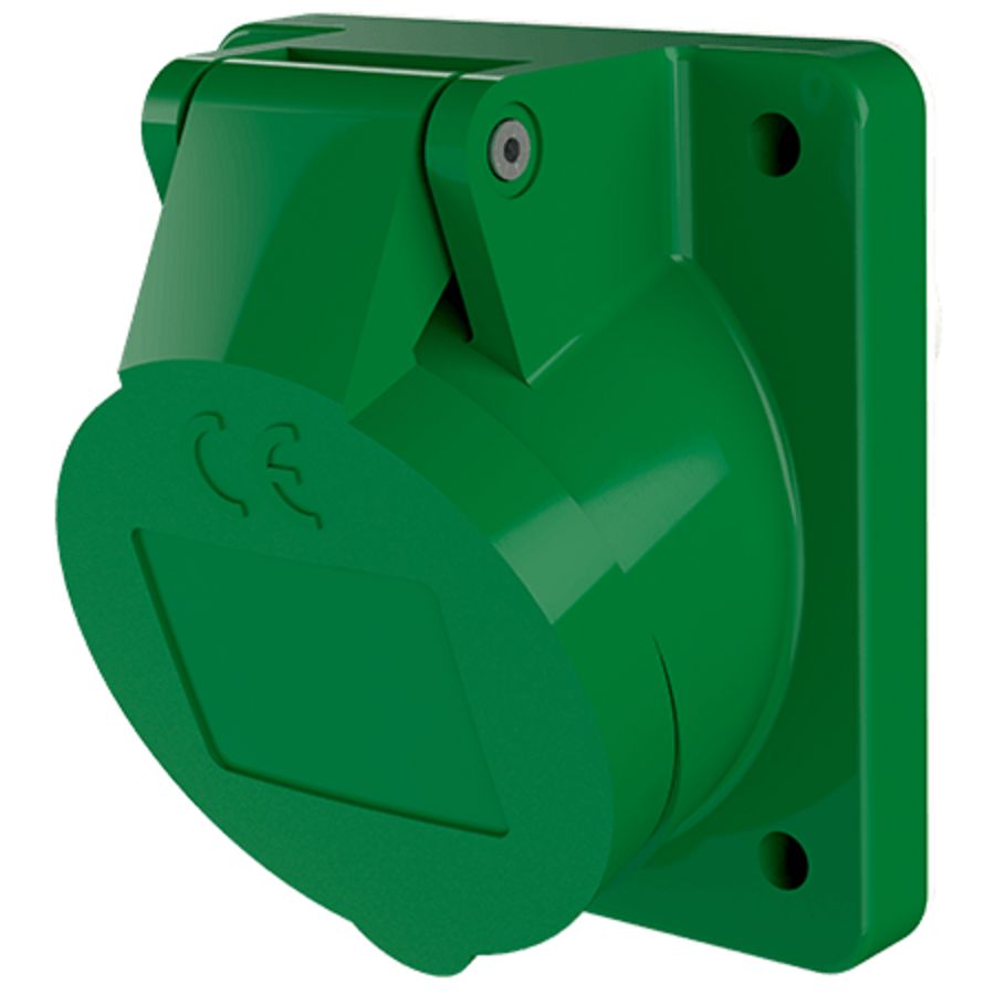 Inbouwwandcontactdoos 32A 3-polig  4H 50V 100-200Hz IP44
