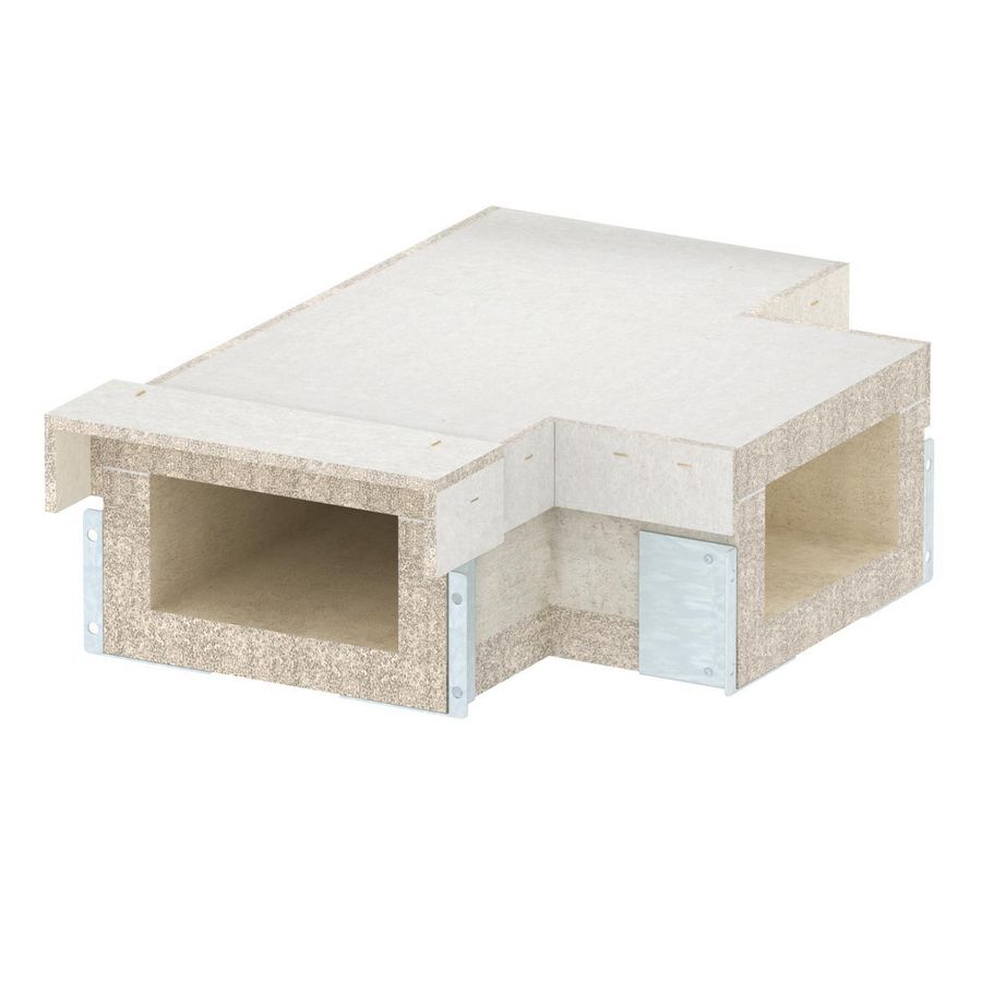 T-stuk voor BSKH09-K1021 105x210 glasvezel grijs