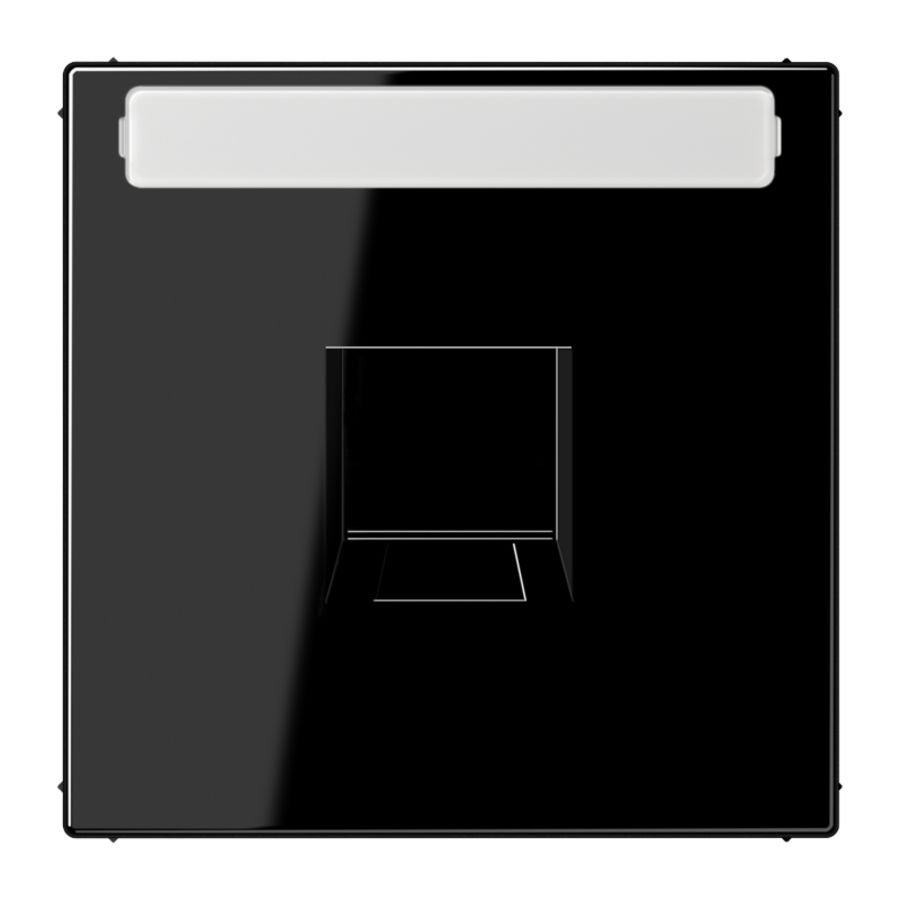 Afdekking zwart v.mod.jack 1-voudig LS990