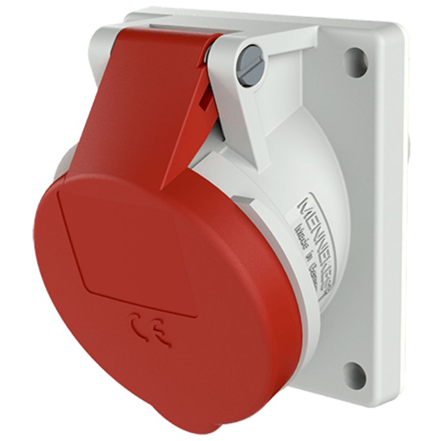 Inbouwwandcontactdoos 16A 7-polig  6H 400V IP44 HW/VN