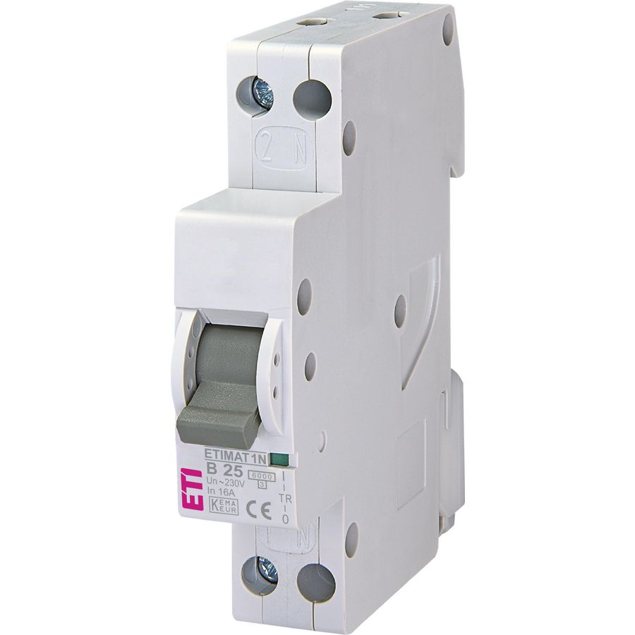 Installatieautomaat ETIMAT 1N B-karakteristiek 25A 1mod. 1-polig + Nul 6kA