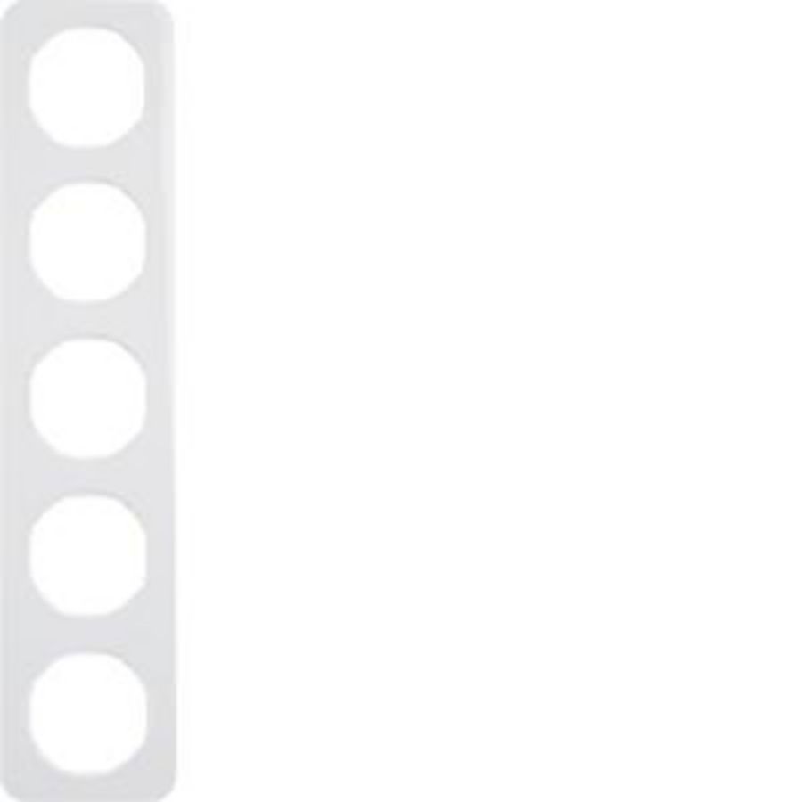 Afdekraam 5-v berker R.1 polar wit glans