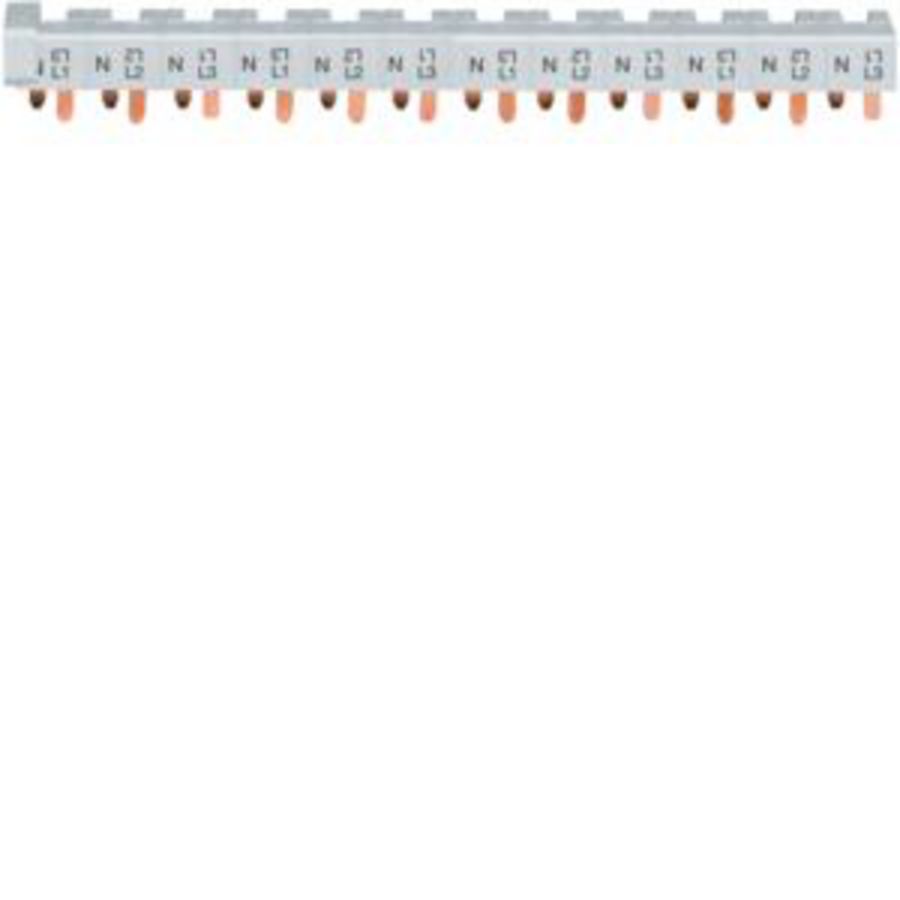 Doorverbindingsrail 3p+N 63A stift 12 1p+N autom. 1M 10mm²