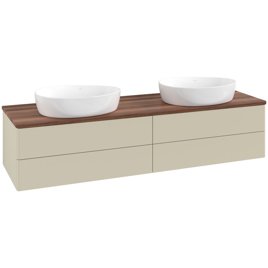 Wastafelonderkast Antao 1600x360x500mm S.Grey Matt Lacquer L28012HJ