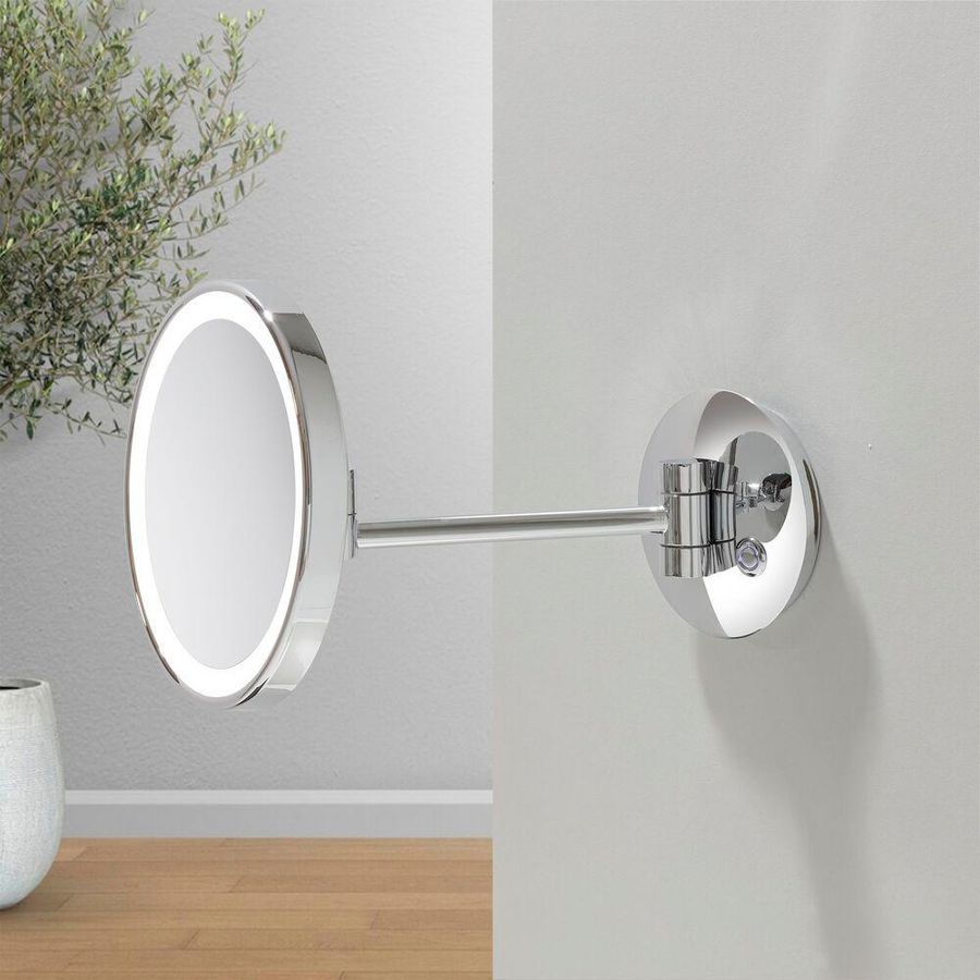 LED Scheerspiegel 1 arm 3x vergrotend ø203mm Chroom MIRROR