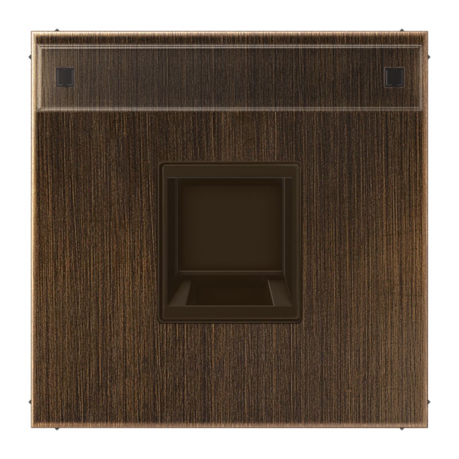 Afdekking LS messing ant.v.mod.jack 1-voudig.