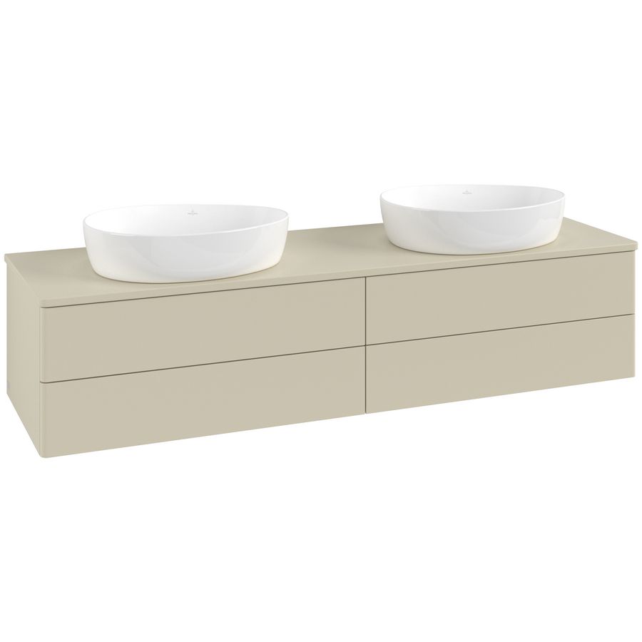 Wastafelonderkast Antao 1600x360x500mm S.Grey Matt Lacquer L28050HJ