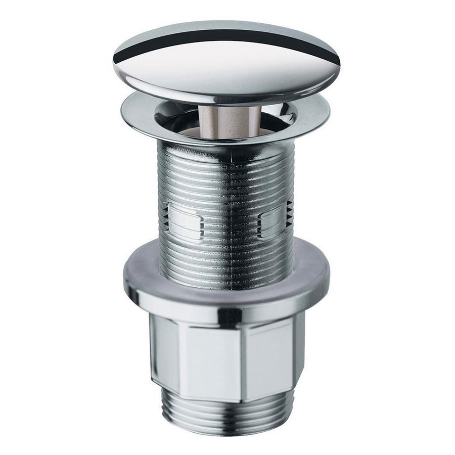 Wastafelafvoerplug  WA4341.1/4" chroom univ. Ø72mm /1-90mm vast (niet afsluitbaar)