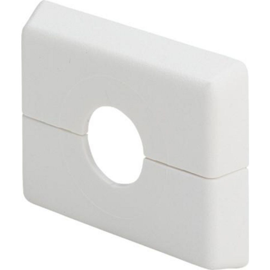 Rozet 60x45x10x17 kunststof/wit = RAL9010 VVE=10