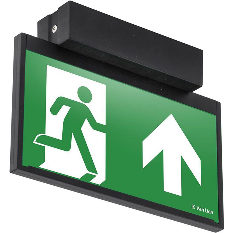 Centraal 2W 24V zwart opbouw 22m. led armatuur Evag