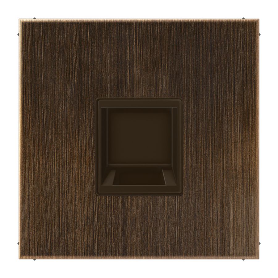 Afdekking LS messing ant.v.mod.jack 1-voudig.