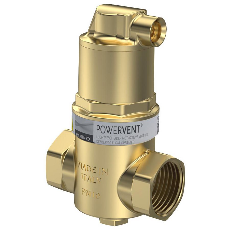 Luchtafscheider POWERVENT-INLINE DN32 1.1/4"bi.dr. max 10bar VVE=6
