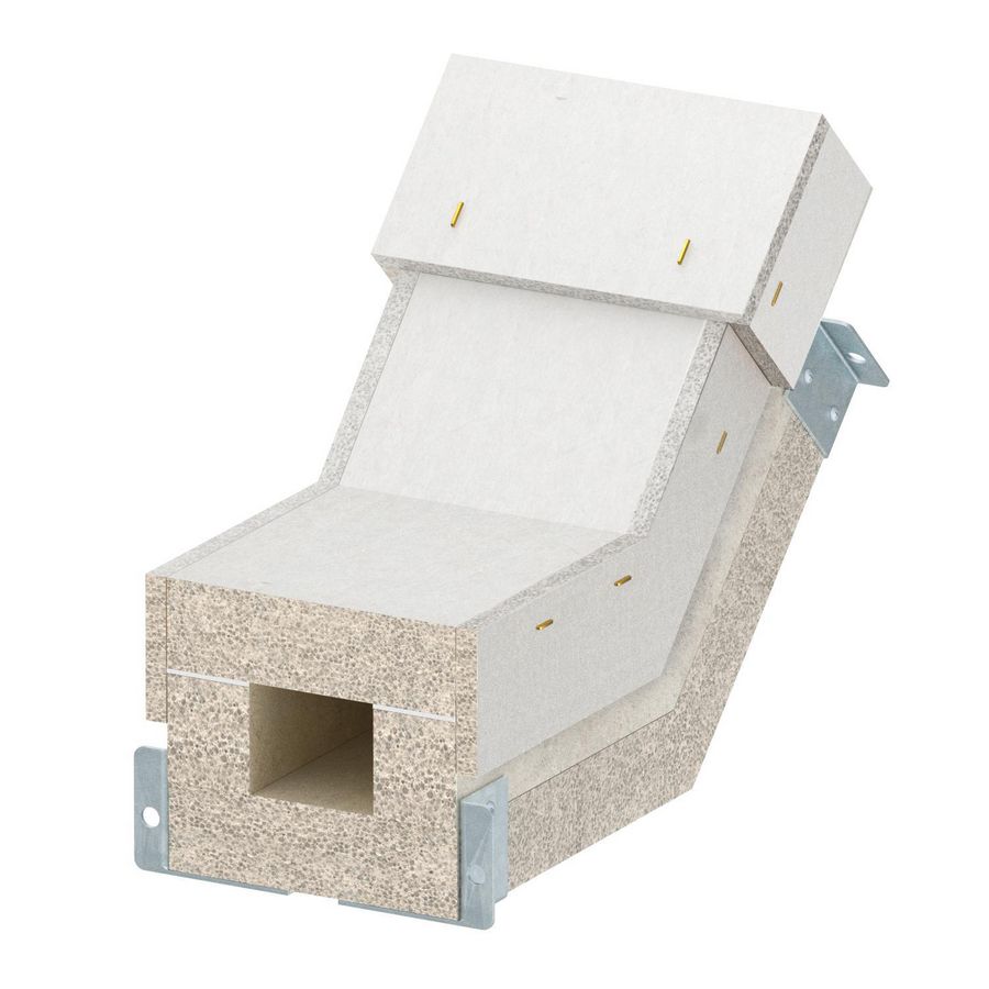 Stijgbocht voor BSKH09-K0506 50x60 glasvezel grijs