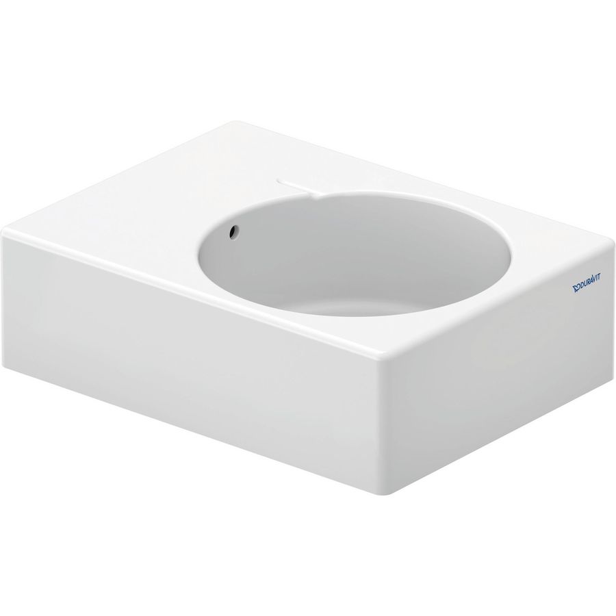 SCOLA #068560 wastafel 615mm wit zonder kraangat met overloop