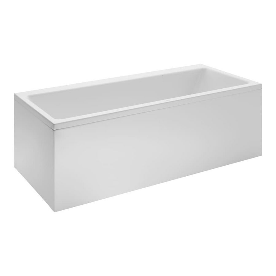 Bad 1700x750mm hoek links met frame en l-paneel rechts wit H2319560000001