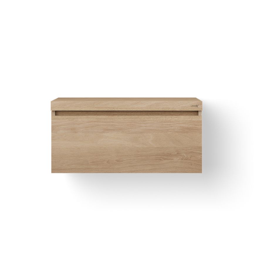 Badmeubel WOODEN BASIC DRAWER 800mm 1x la eiken old grey