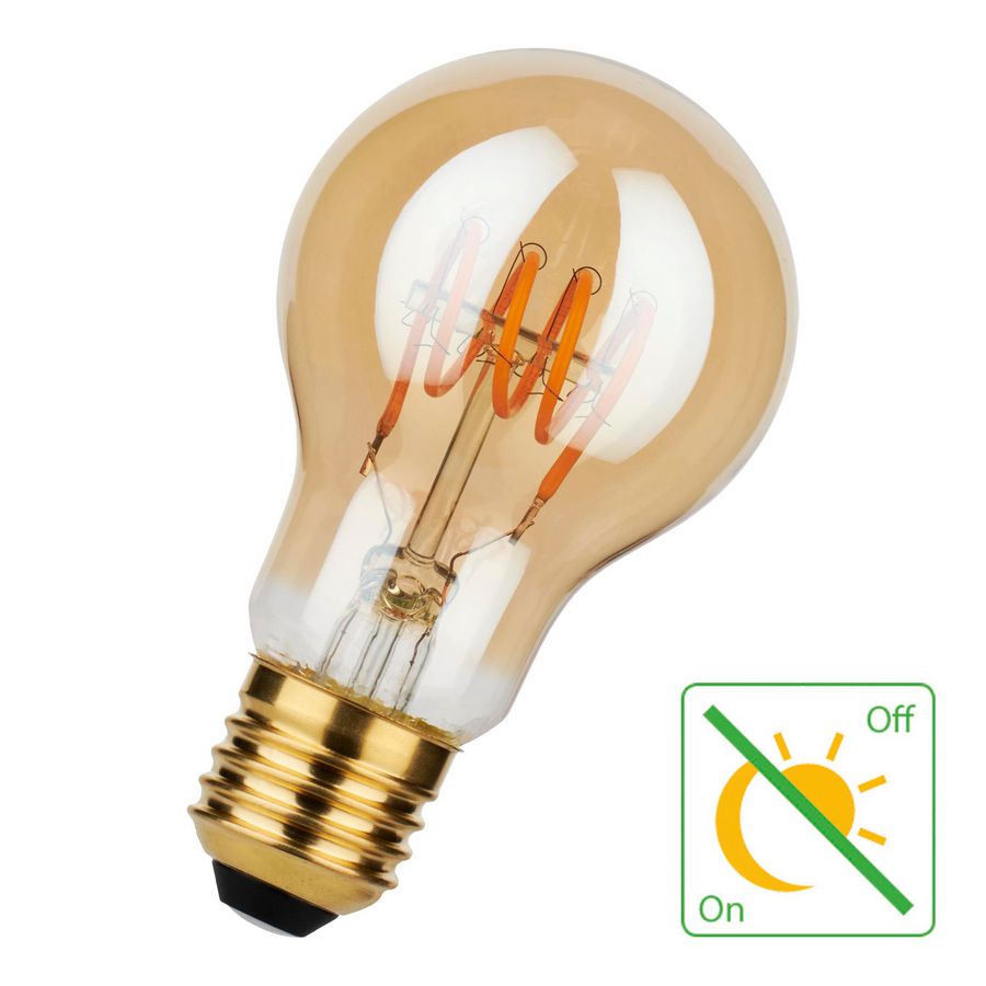 LED-lamp A60 Sensor SPIRALED E27 4W (28W) 300lm 820 goud