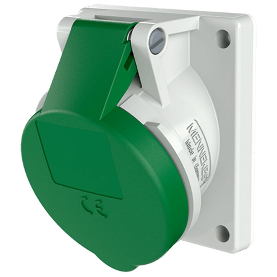 Inbouwwandcontactdoos 16A 3-polig  2H 50V 300Hz IP44 TWIN