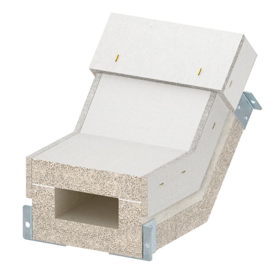 Stijgbocht voor BSKH09-K0511 50x110 glasvezel grijs