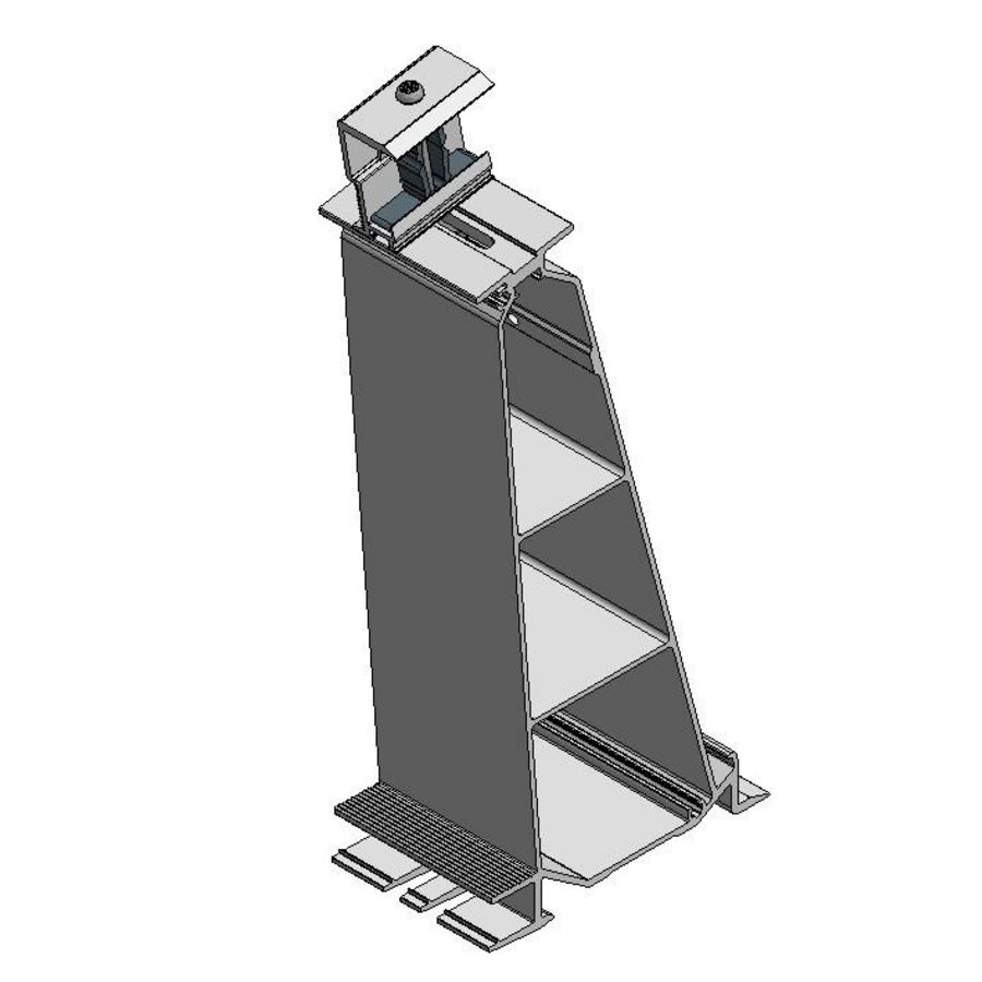 Achtervoet aluminium P10 zijkant ValkPro+