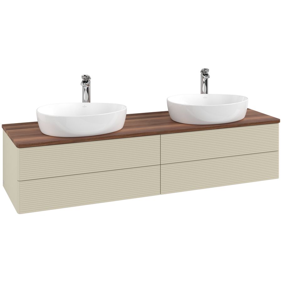 Wastafelonderkast Antao 1600x360x500mm S.Grey Matt Lacquer L28152HJ