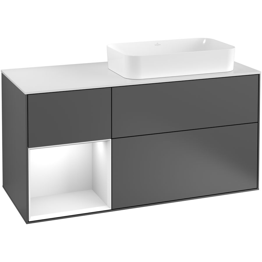 Wastafelonderkast Finion 1200x603x501mm Antr. Matt Lacquer G271MTGK