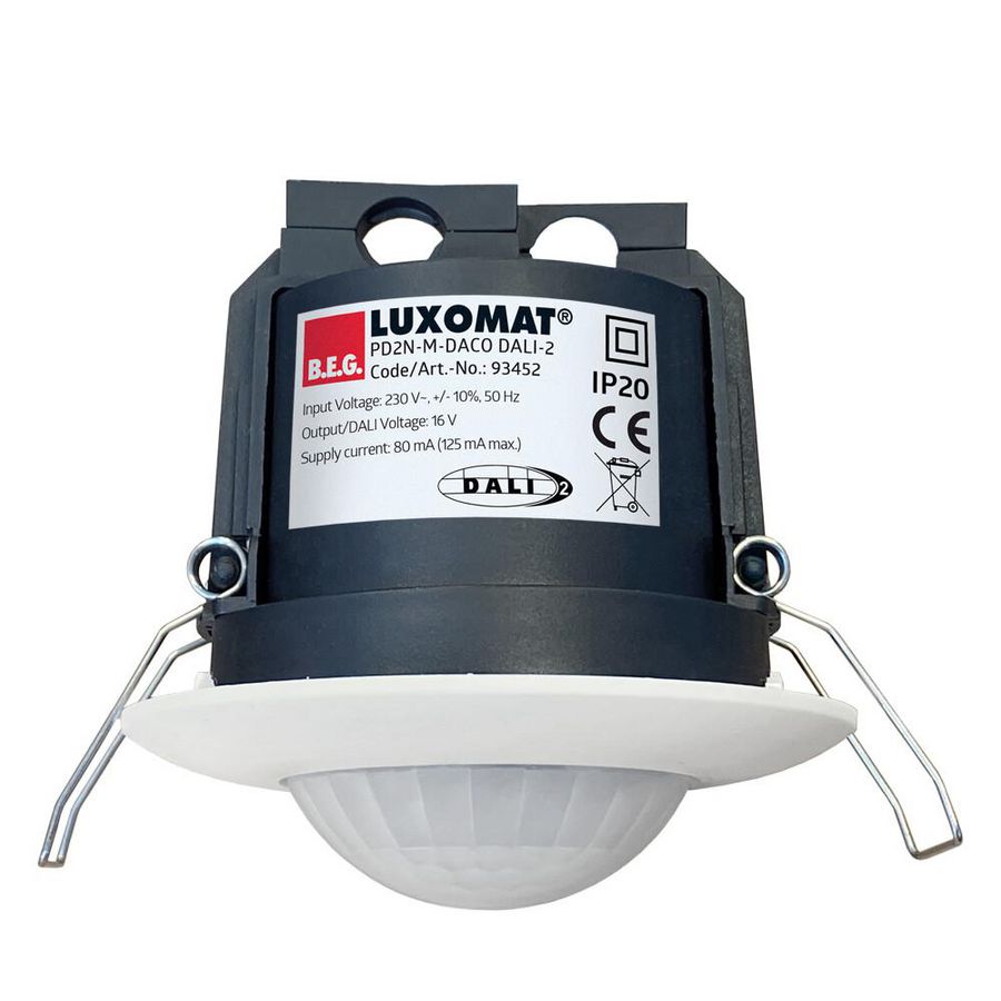 Aanwezigheidsmelder 360gr. IB wit IP20 DALI 10m 1Kanaal