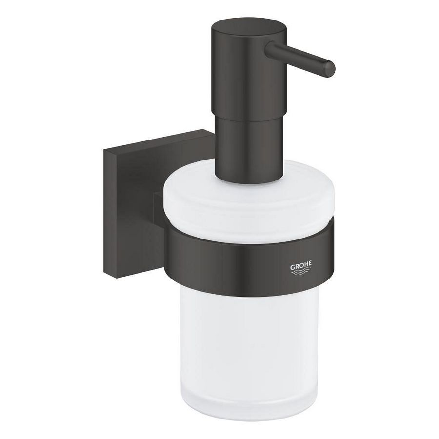 Start Cube zeepdispenser met houder mat zwart