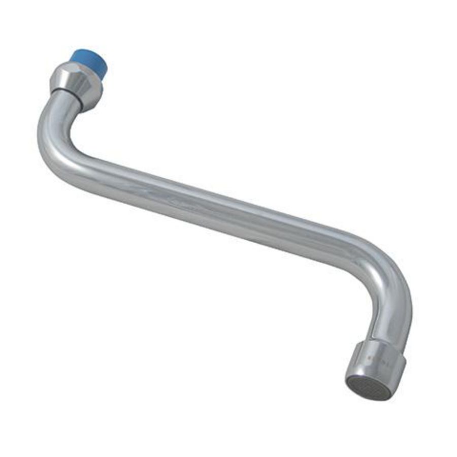 S-uitloop 3/4" 200mm chroom