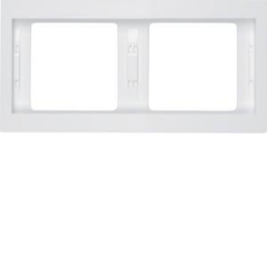 Afdekraam 2-v hor. berker K.1 polar wit glans