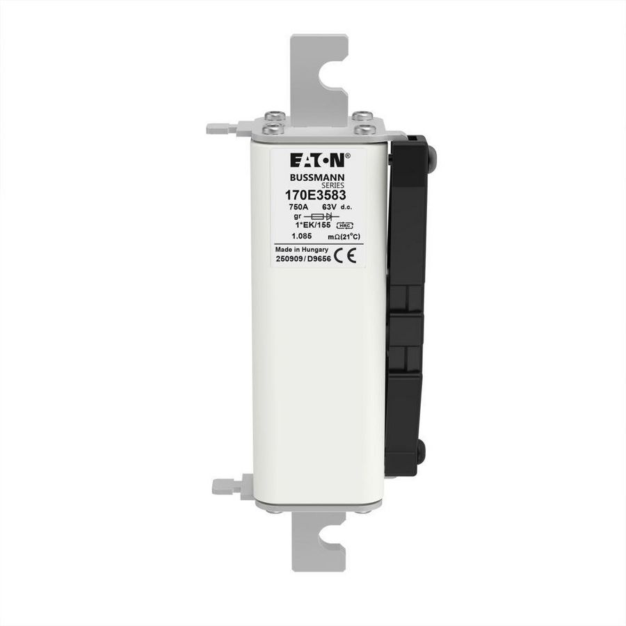 Zekering hoge snelheid 63A DC 750V 100kA compact size 1 43x