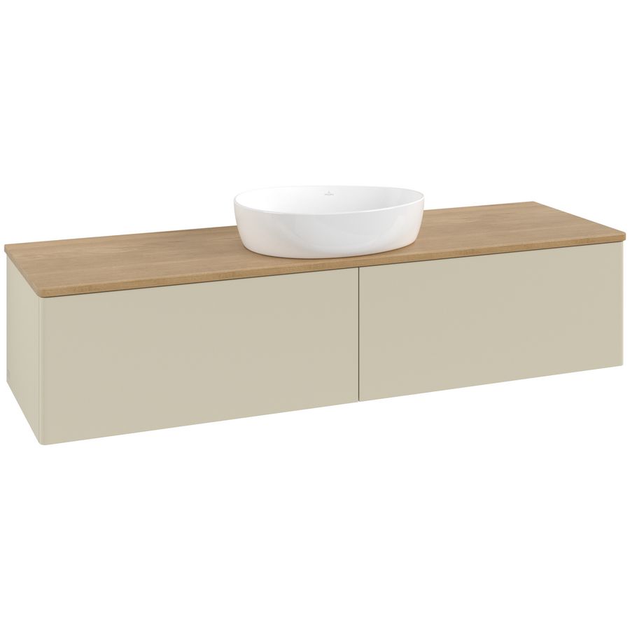 Wastafelonderkast Antao 1600x360x500mm S.Grey Matt Lacquer L36011HJ