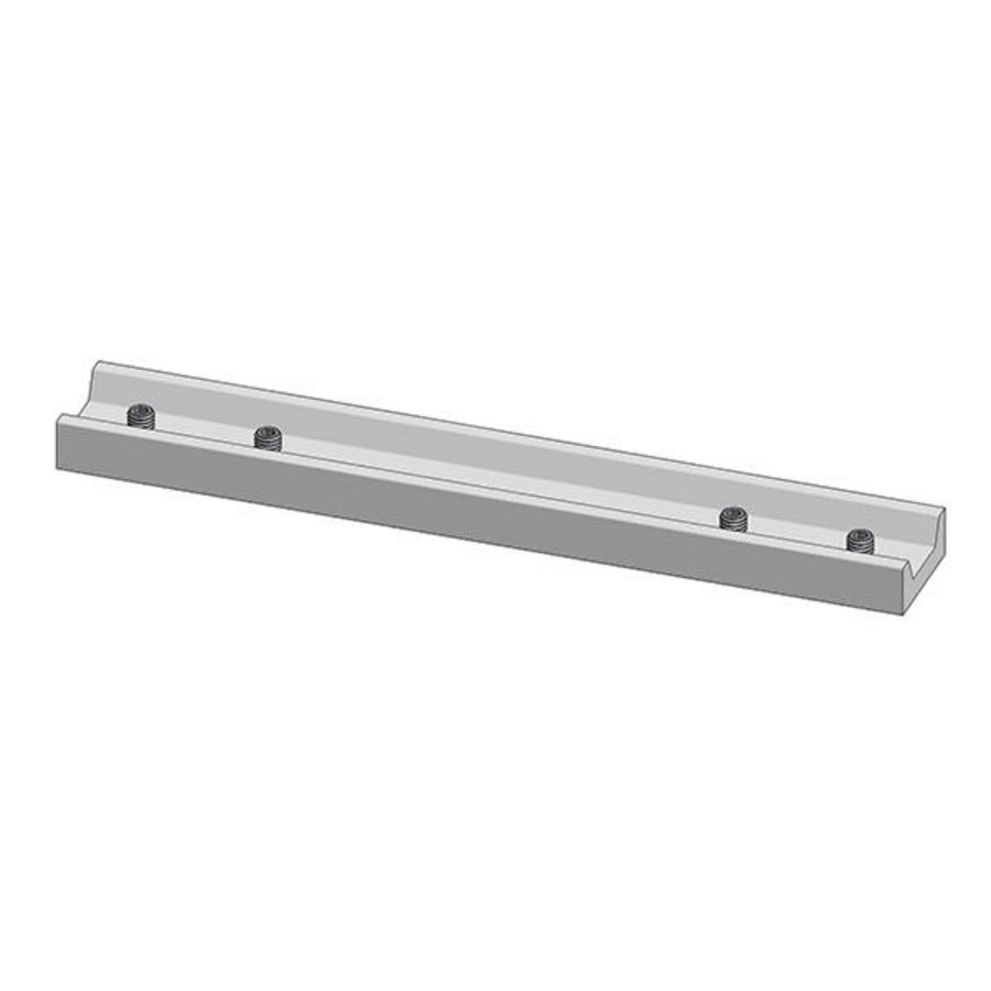 Koppelstrip 29x12mm 4x inbus m6x10 aluminium