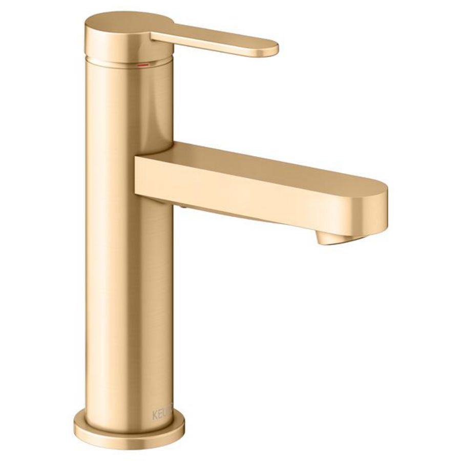 1-hendel wastafelmengkraan 100 afvoergarn/IXMO Flat/rond messing geborsteld